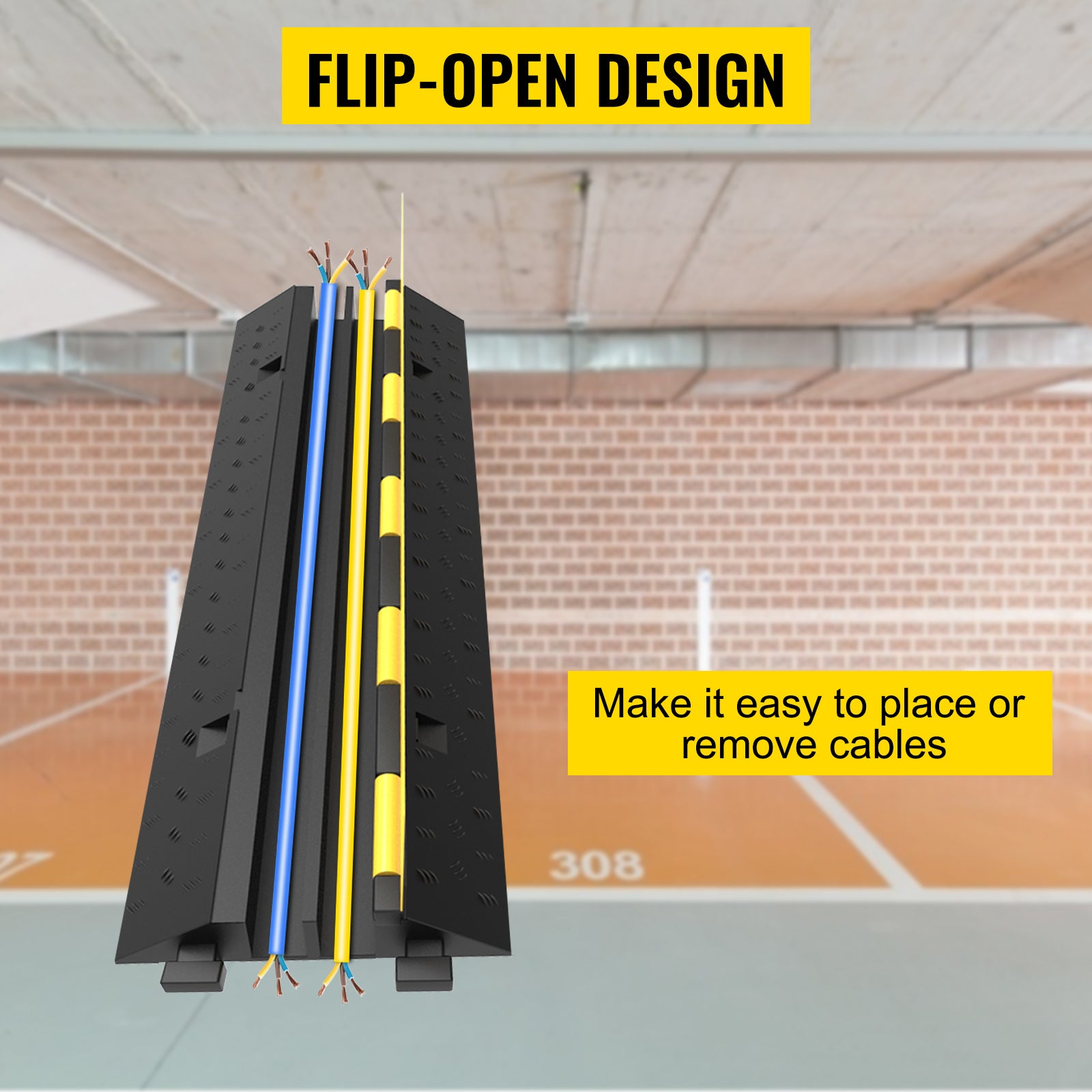 Kabeldrempel voor Laadkabels – 100cm | Anti-slip, Robuust Rubber, Modulair