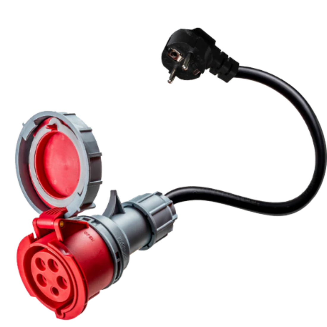 Adapter 32A Rood CEE naar Schuko