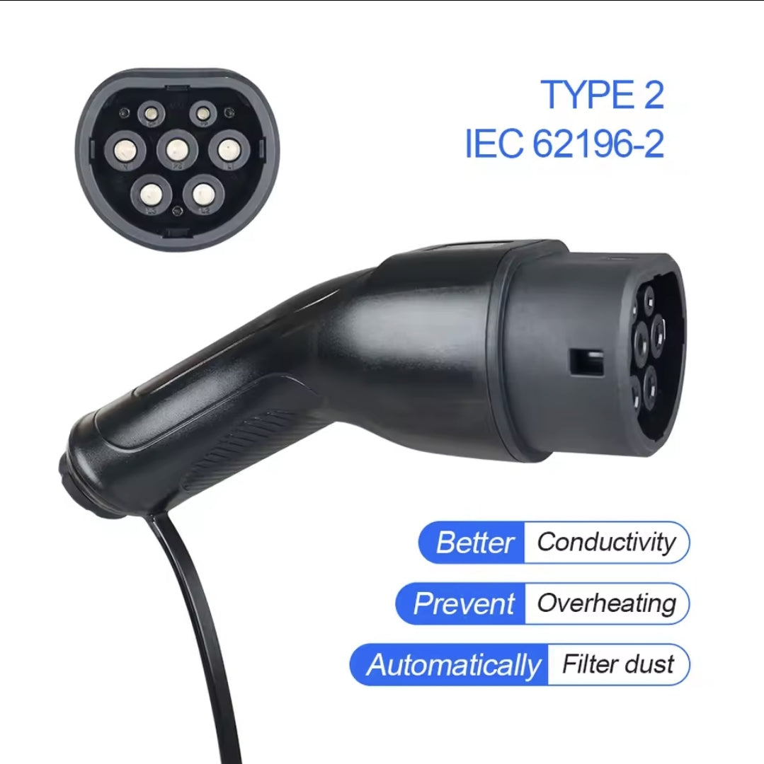 BlackCharge® 3.0 Max Mobiele EV Lader | 3,7kW – 7,4kW – 11kW | Type 2 | Waterdicht IP66 | 5/7/10 meter - BlackCharge 3.7kW / 5 meter / Excl. verloopstekkers