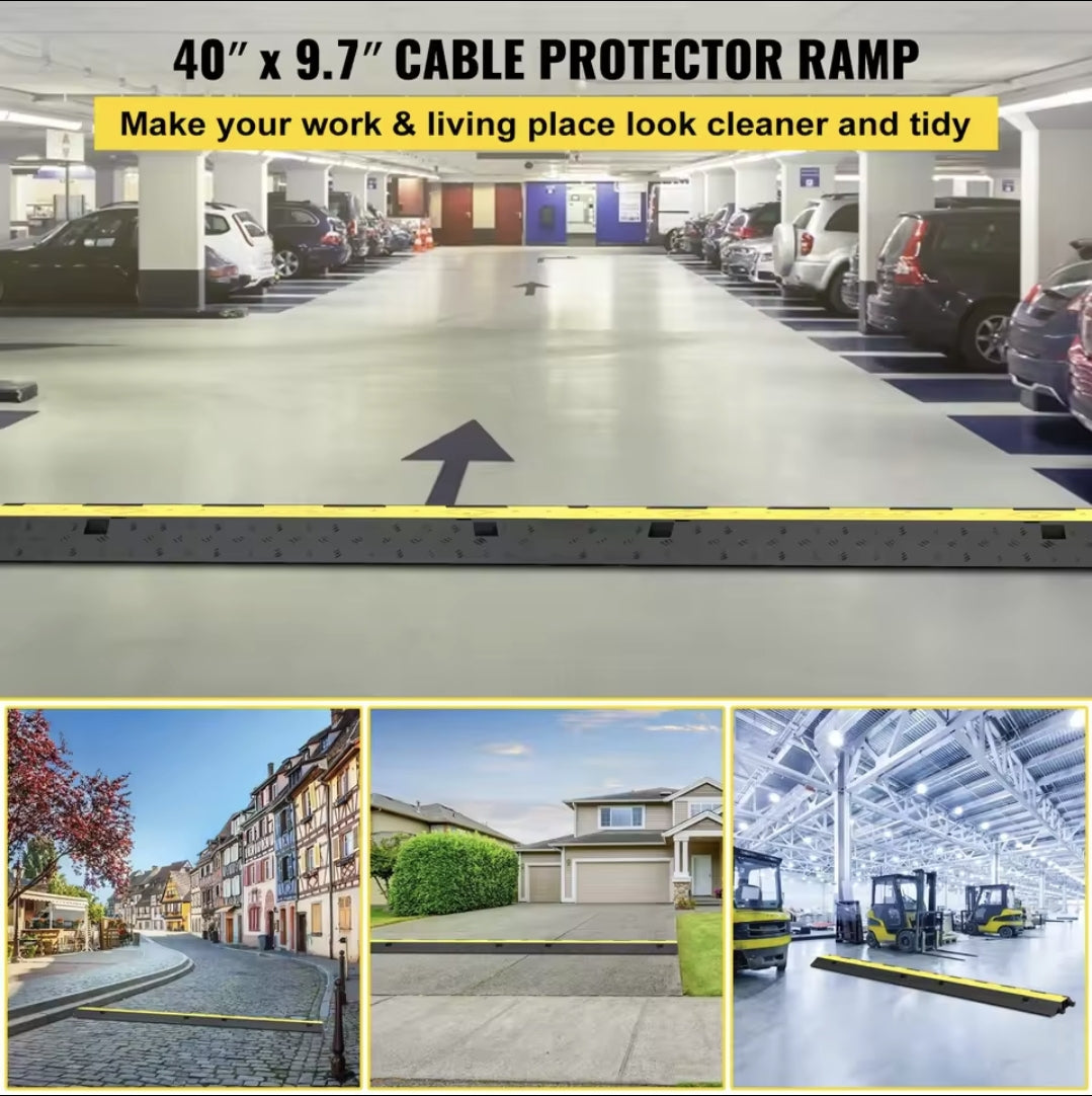 Kabeldrempel voor Laadkabels – 100cm | Anti-slip, Robuust Rubber, Modulair
