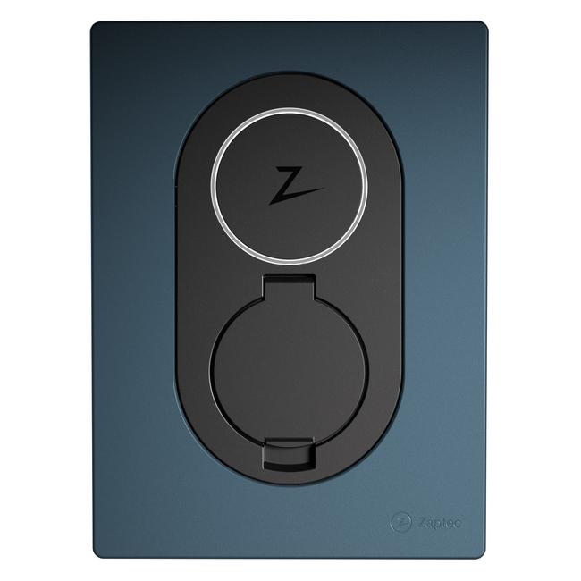 “Close-up Type 2 socket van Zaptec Go 2 laadpaal bundel”