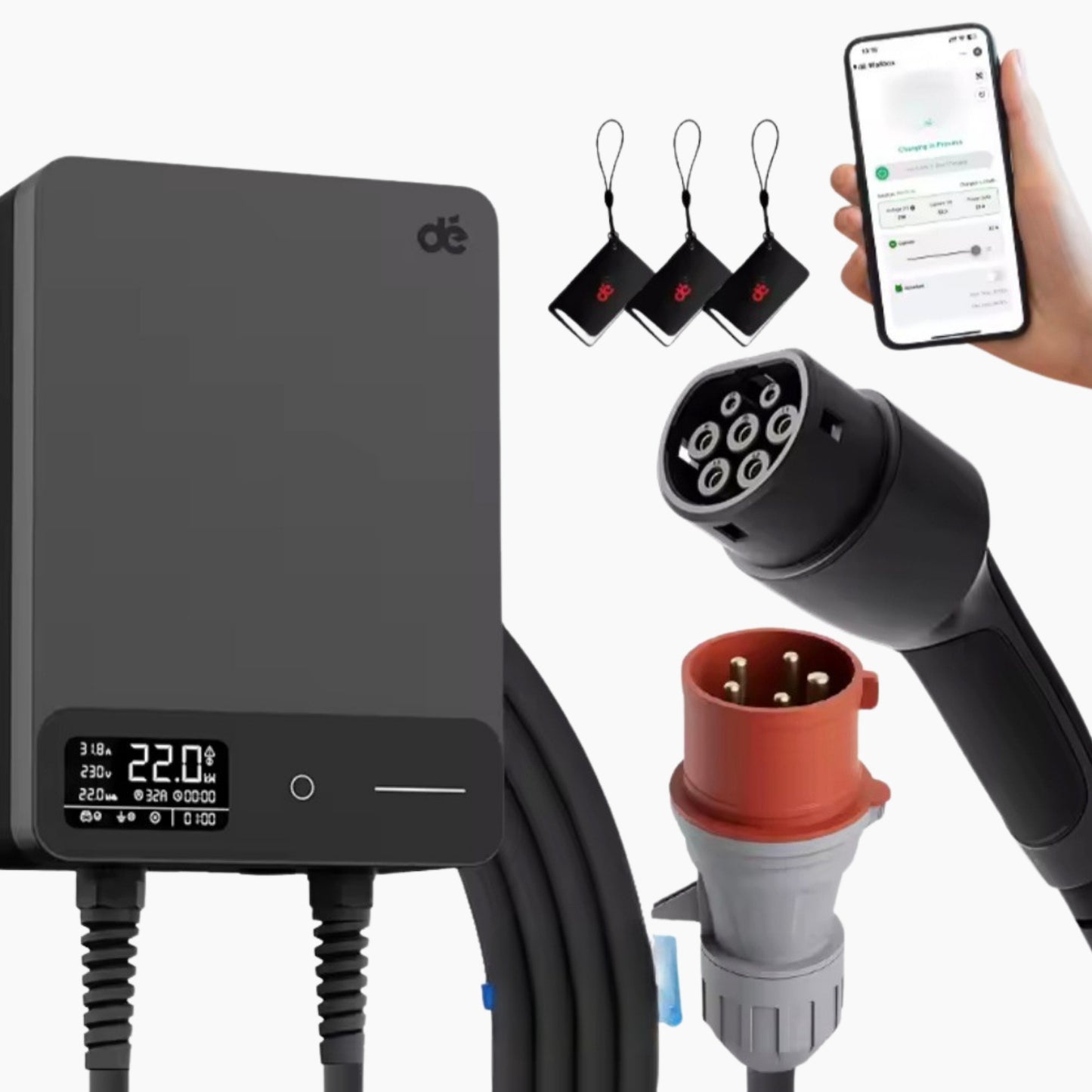 Wallbox Home | Slim Laadstation 11 of 22kW | Type 2 Kabel & App-besturing