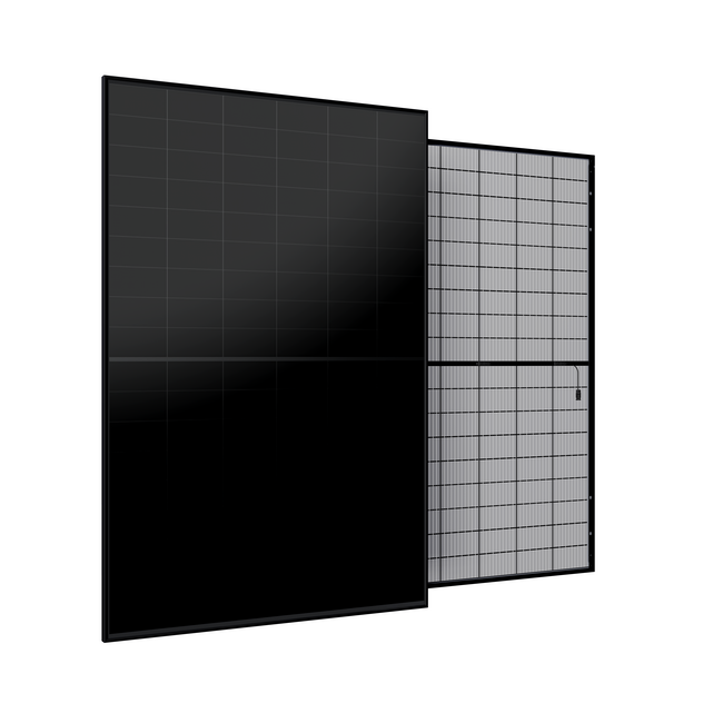 Aiko 460Wp Glas-Glas All Black zonnepaneel vooraanzicht