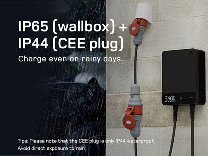 Wallbox Home 11kW/22kW met APP + 3x RFID Type 2 kabel EV oplader