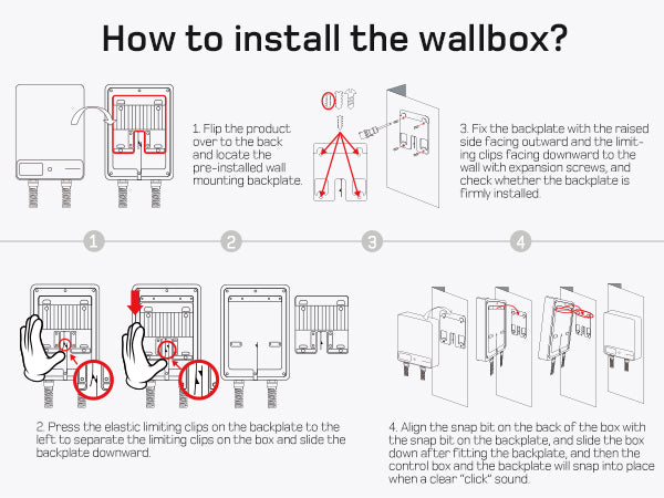 Wallbox Home 11kW/22kW met APP + 3x RFID Type 2 kabel EV oplader