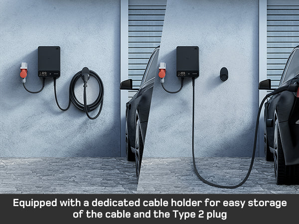 Wallbox Home 11kW/22kW met APP + 3x RFID Type 2 kabel EV oplader
