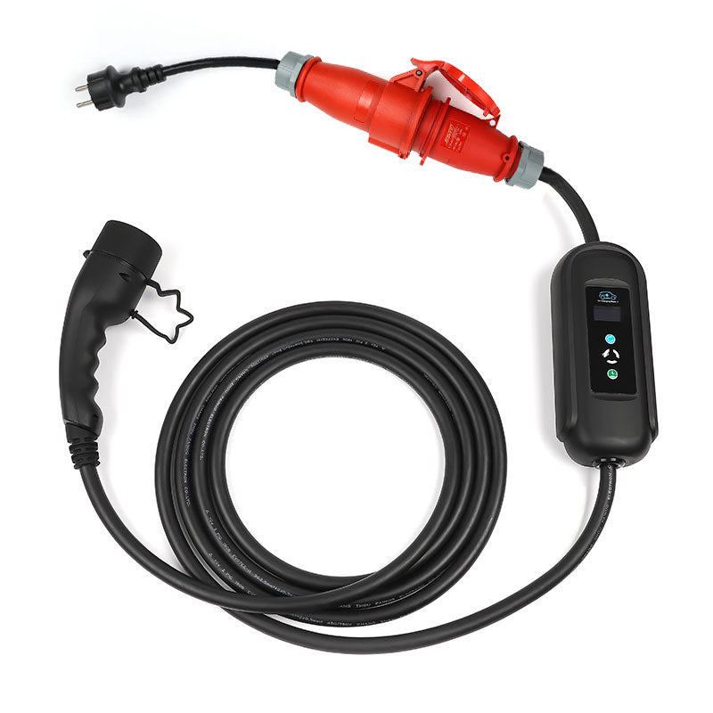 BlackCharge® 3.0 (11kW) Mobiele Krachtstroom Lader Type 2 naar CEE - Snel en Efficiënt Laden BlackCharge