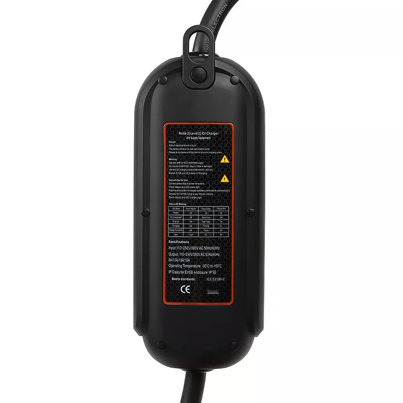 BlackCharge® 3.0 (11kW) Mobiele Krachtstroom Lader Type 2 naar CEE - Snel en Efficiënt Laden BlackCharge