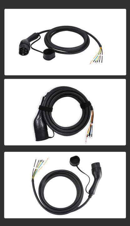 BlackCharge EV Laadkabel – Type 2 naar Open Einde