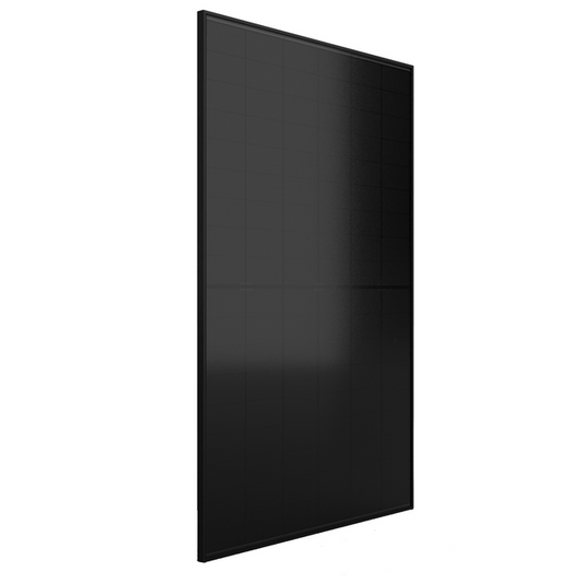 Aiko 440Wp All Black zonnepaneel vooraanzicht met zwart frame