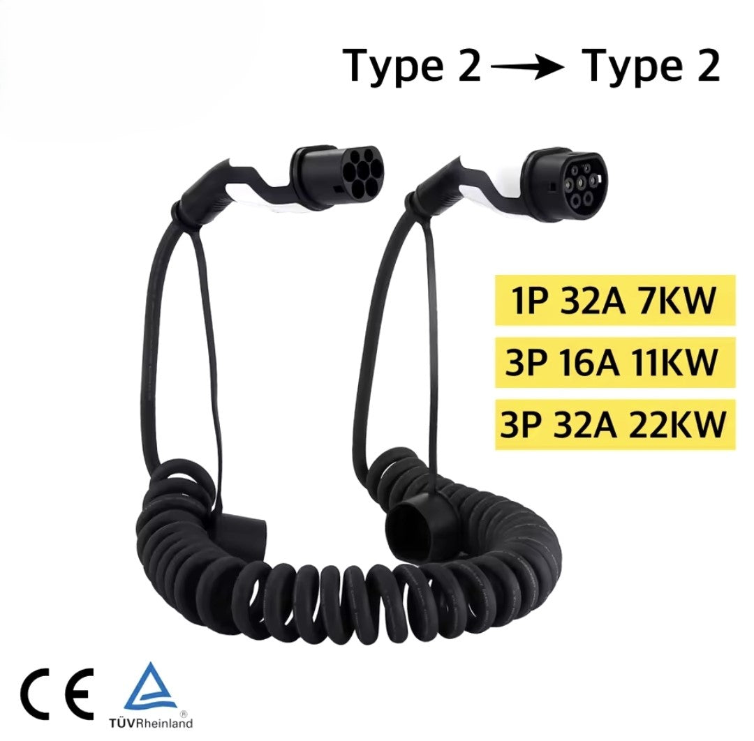 Robuuste BlackCharge® Mennekes Laadkabel – veilige, waterdichte en stofbestendige oplaadoplossing voor elektrische auto's