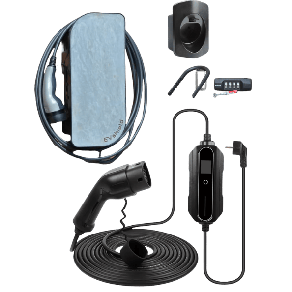 EVshield Vorteilspaket mit EVshield Original und BlackCharge 2.0 Mobil-Ladegerät