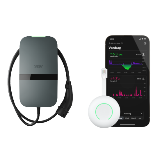 Peblar Home 11 kW Laadpaal met Vaste Kabel (HomeWizard Ready)