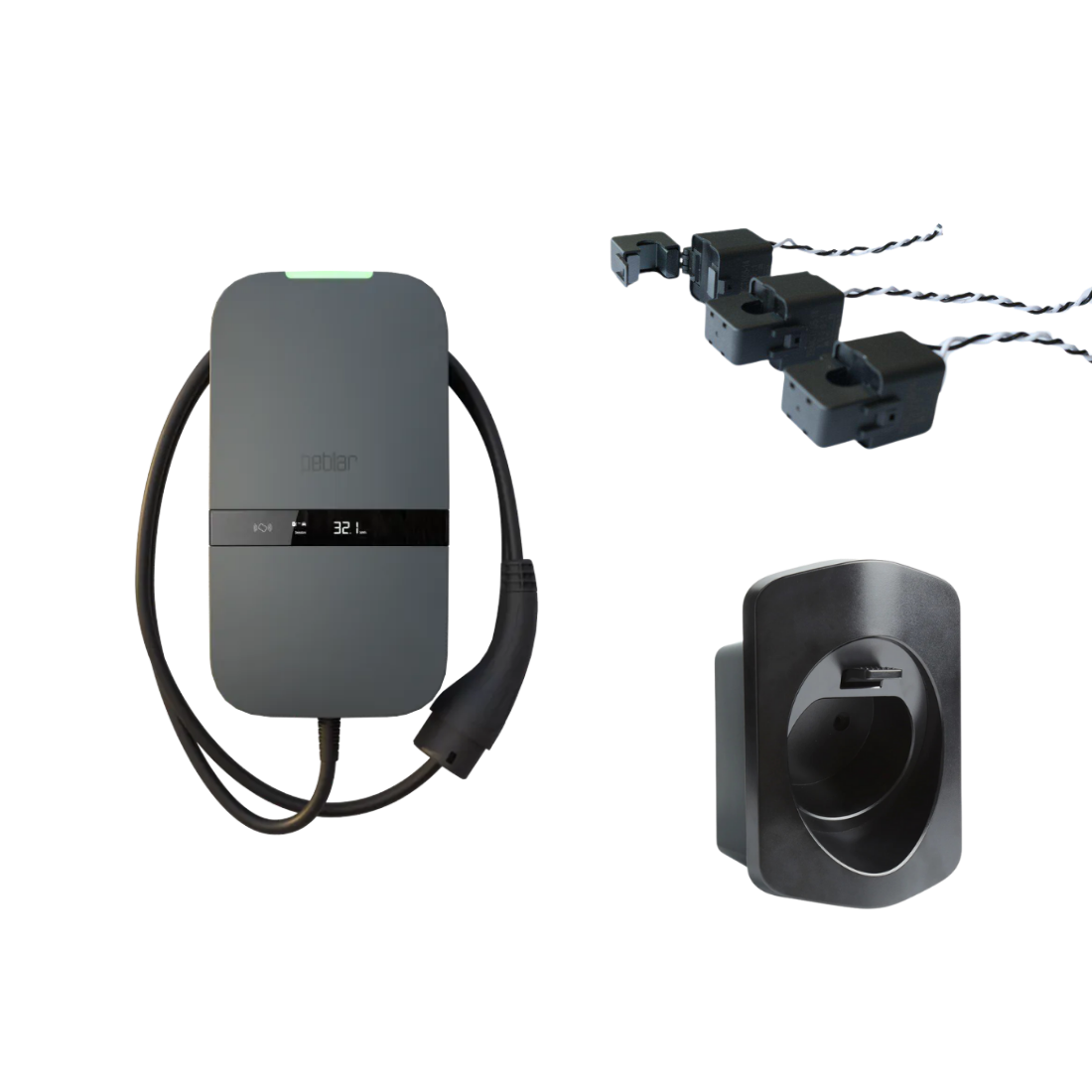 Peblar Home kW Ladestation mit festem Kabel HomeWizard )