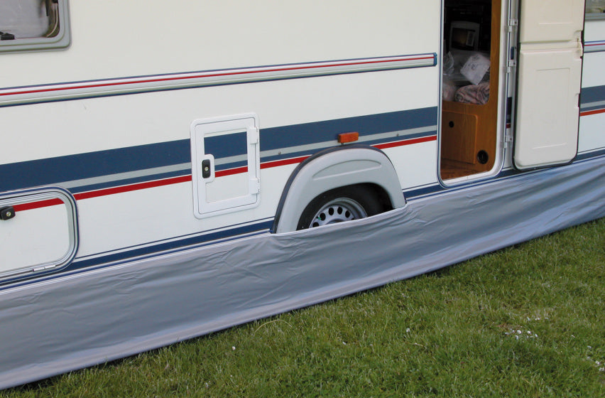 Caravan tochtstrook 300 x 60 cm PVC grijs BlackCharge