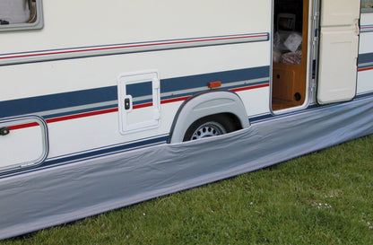 Caravan tochtstrook 300 x 60 cm PVC grijs BlackCharge