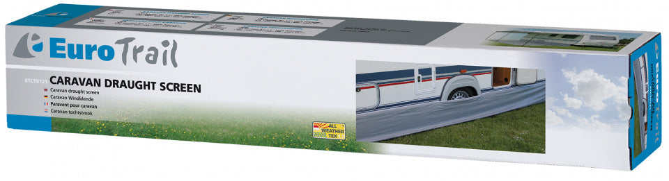 Caravan tochtstrook 300 x 60 cm PVC grijs BlackCharge