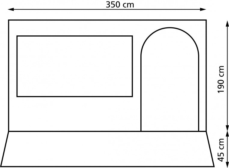 Luifeltent Narvik - 350 220 x 230 cm polyester grijs BlackCharge