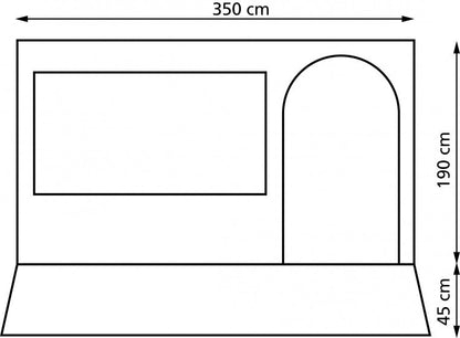 Luifeltent Narvik - 350 220 x 230 cm polyester grijs BlackCharge