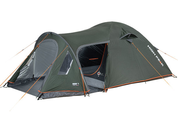 High Peak Kira 4.1 Familietent 4-persoons 375 x 240 cm Bosgroen BlackCharge