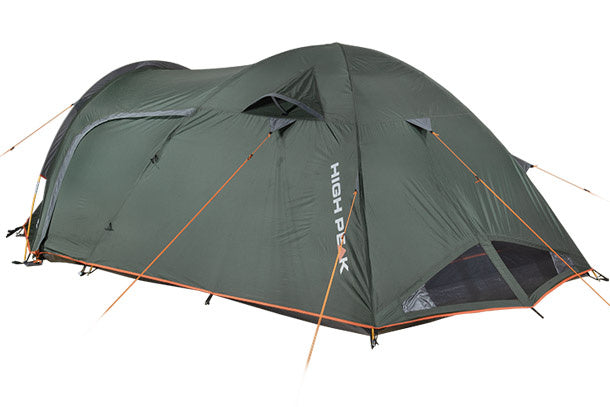 High Peak Kira 4.1 Familietent 4-persoons 375 x 240 cm Bosgroen BlackCharge