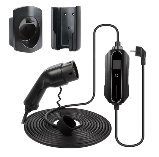 BlackCharge charger with LCD display Type 2  Schuko