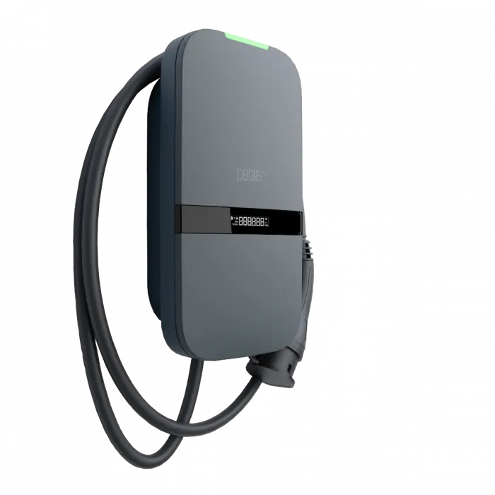 Peblar Home 11kW Laadpaal met 7,5m kabel – EV-lader met vaste kabel voor thuis en klein zakelijk gebruik