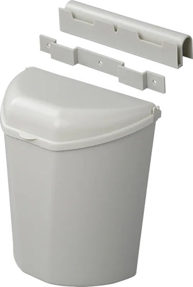 Afvalbak met deksel 6 liter 29,5 cm lichtgrijs BlackCharge