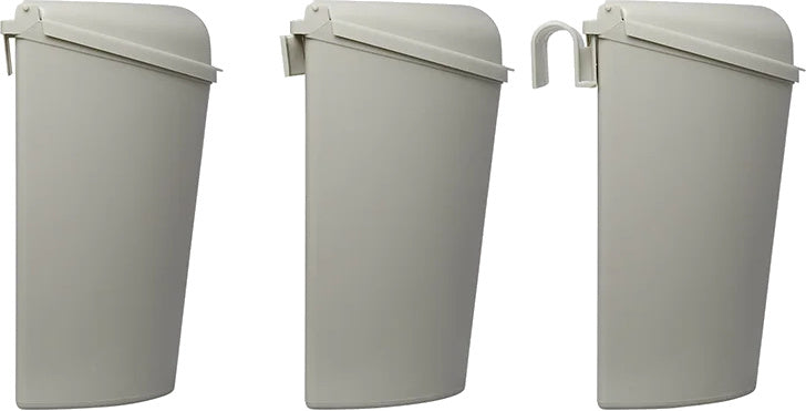 Afvalbak met deksel 6 liter 29,5 cm lichtgrijs BlackCharge