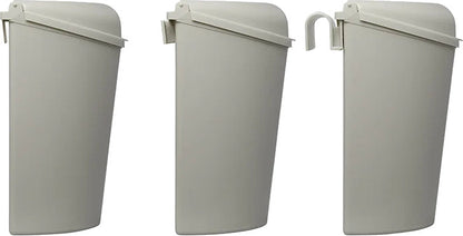 Afvalbak met deksel 6 liter 29,5 cm lichtgrijs BlackCharge