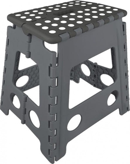Opvouwbaar opstapje zwartgrijs 29 x 21,5 x 39,5 cm BlackCharge