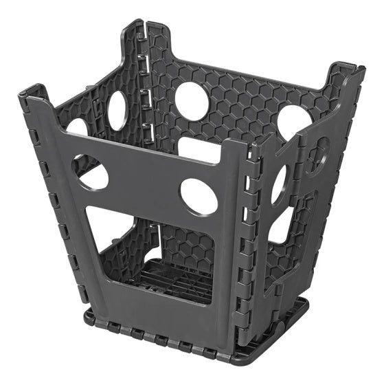 Opvouwbaar opstapje zwartgrijs 29 x 21,5 x 39,5 cm BlackCharge