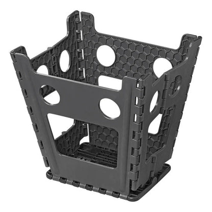 Opvouwbaar opstapje zwartgrijs 29 x 21,5 x 39,5 cm BlackCharge