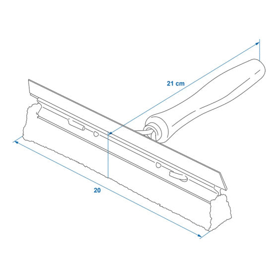 Raamtrekker 20 cm houten steel rood BlackCharge