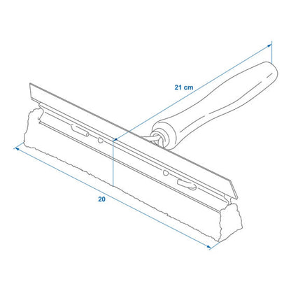 Raamtrekker 20 cm houten steel rood BlackCharge