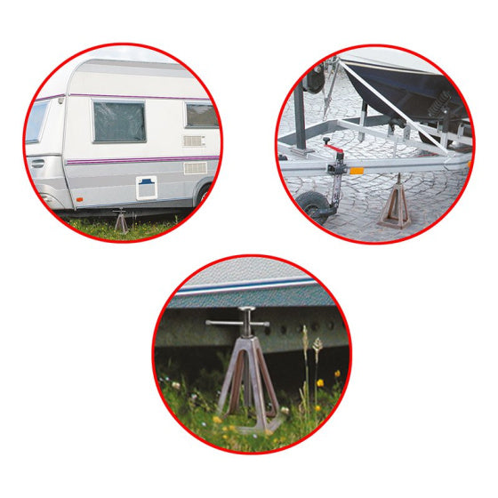 Caravanhoeksteunenset tot 3600 kg aluminium 4 stuks BlackCharge