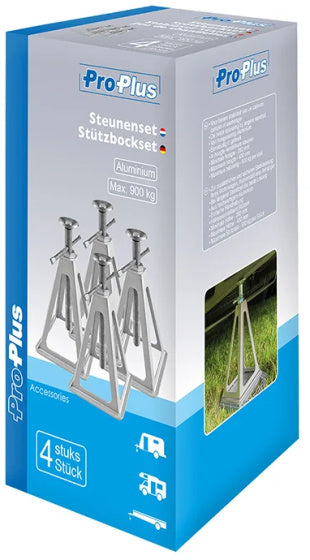 Caravanhoeksteunenset tot 3600 kg aluminium 4 stuks BlackCharge