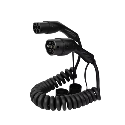 BlackCharge® Flex Spiraalkabel (Type 2) – Schoon & Compact Laden